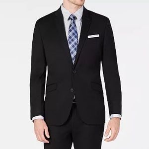 Kenneth Cole unlisted black solid suit jacket size 46R